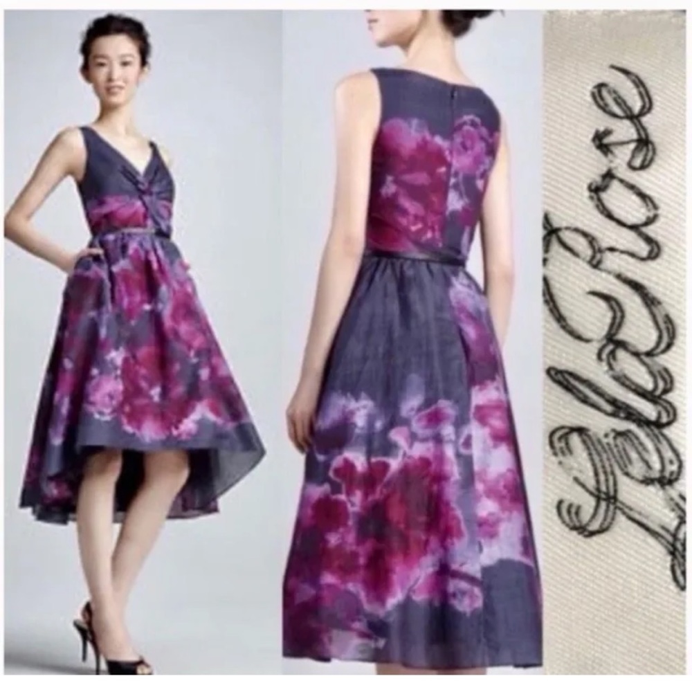 Neiman Marcus Lela Rose for Target Women’s Formal Dress Gown Purple Pockets Silk - Picture 1 of 8
